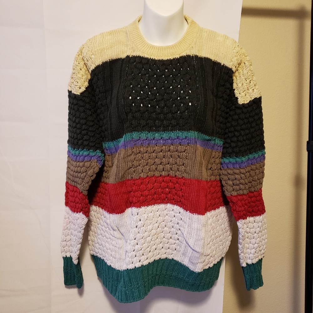 ST John's Bay Multi Color Long Sleeve Sweater‎